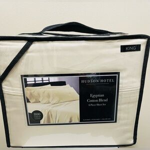 H By Hudson Cream Egyptian Cotton Blend Sheet Set